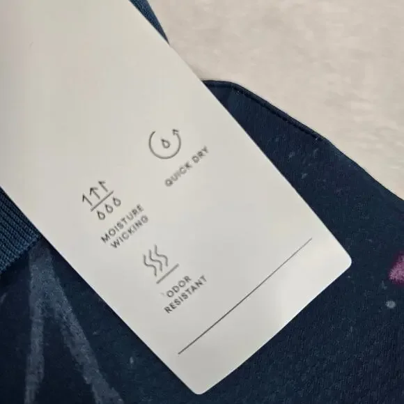 All In Motion Polo Shirt mens medium Moisture wicking floral shirt 0654 - Picture 6 of 8